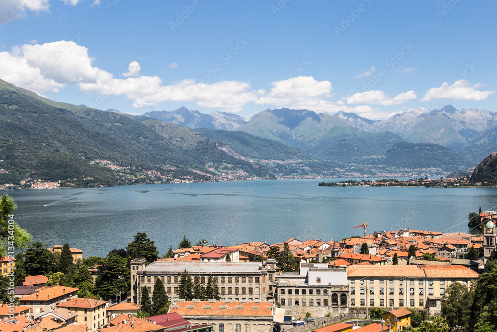Stunning view of the Bellano town by the famous lake Como in the Italian alps in Lombardy in north Italy Stunning view of the Bellano town by the famous lake Como in the Italian alps in Lombardy in north Italy