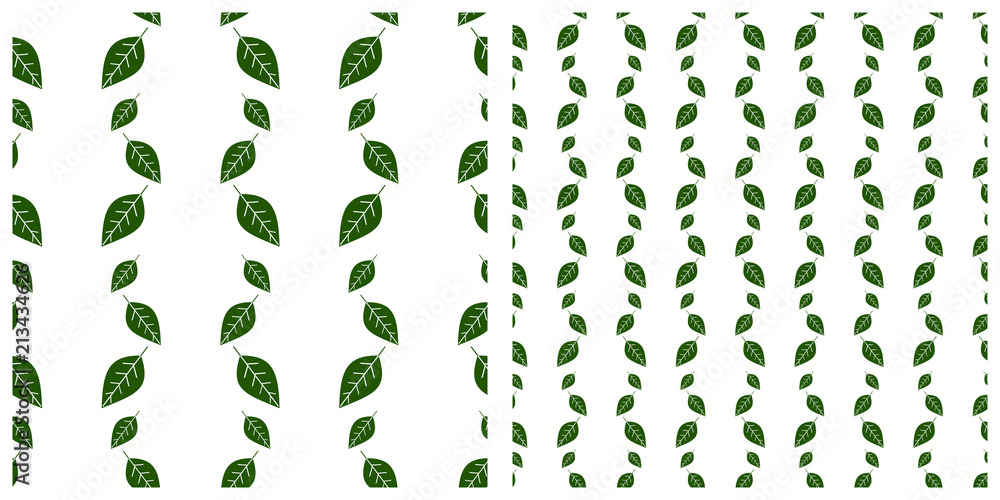Seamless vector illustration background with leaves pattern.
