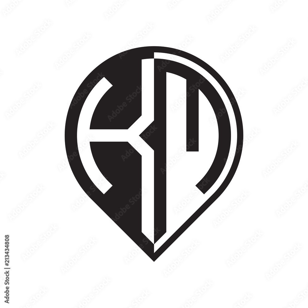 initial letter pin logo black initial letter pin logo black