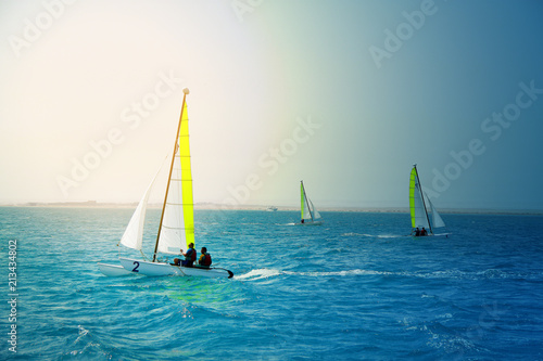 Photo sailing yacht on the Red Sea