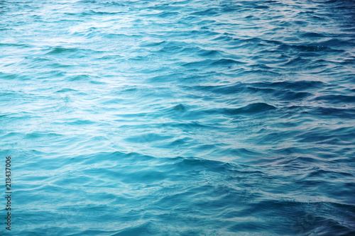 Photo of a macro of blue sea waves