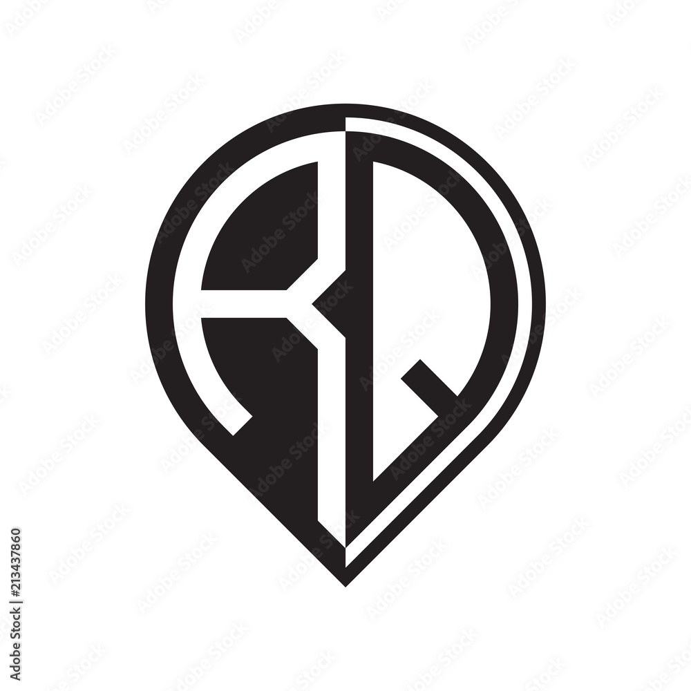 initial letter pin logo black initial letter pin logo black