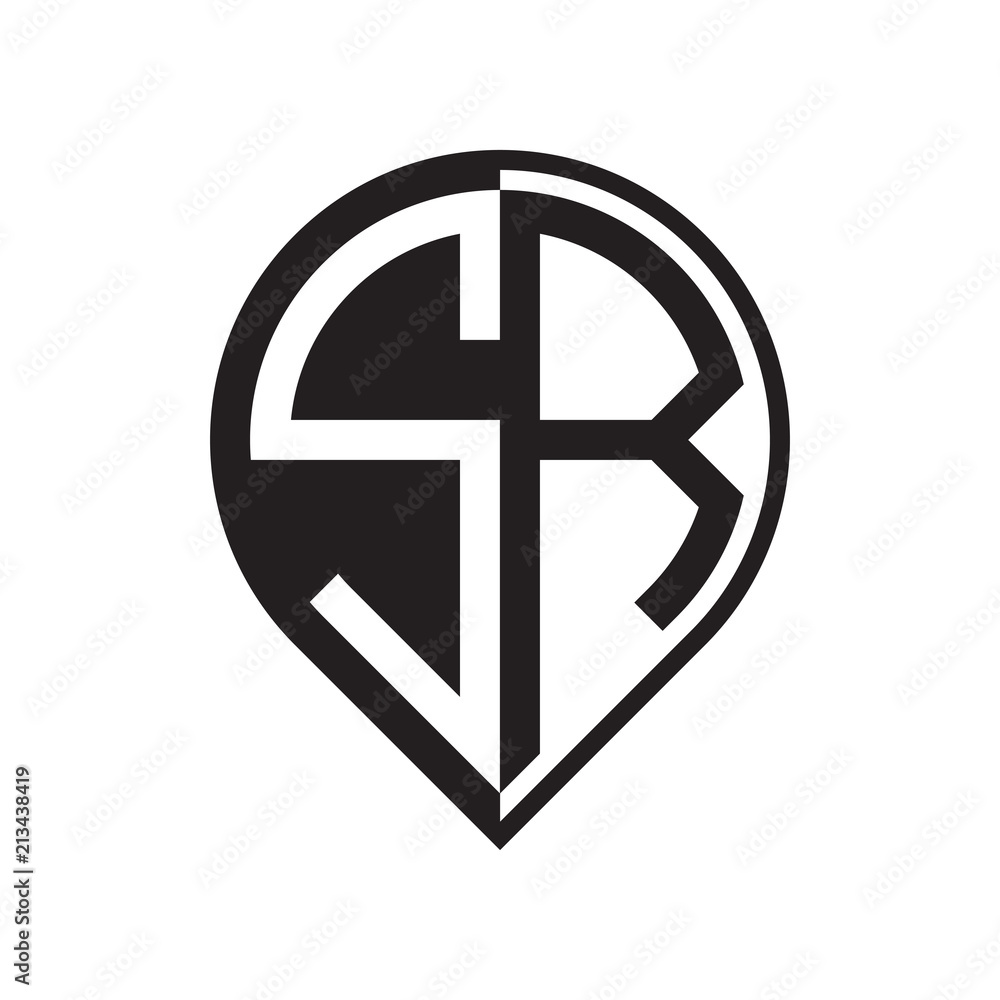initial letter pin logo black initial letter pin logo black