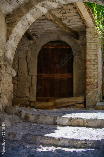On the streets of a medieval village Gorbio. French Riviera. Cote d'Azur. © alexanderkonsta