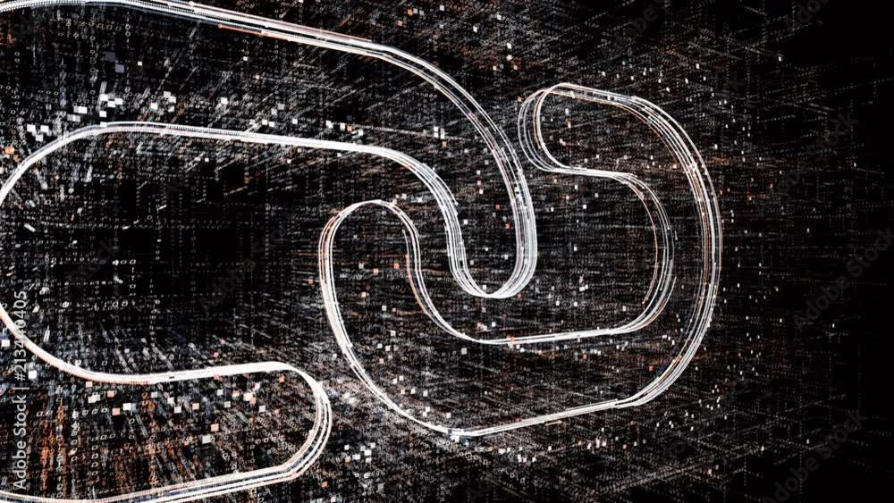 4k Blockchain symbol.chain model,Cripto currency bitcoin.The Matrix style binary computer code,changing from zero to one digits,Global internet worldwide.abstract future tech background.