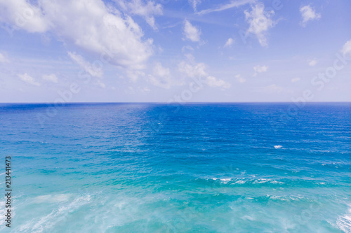 Aerial view, Top view Calm Sea and Blue Sky Background. © satit