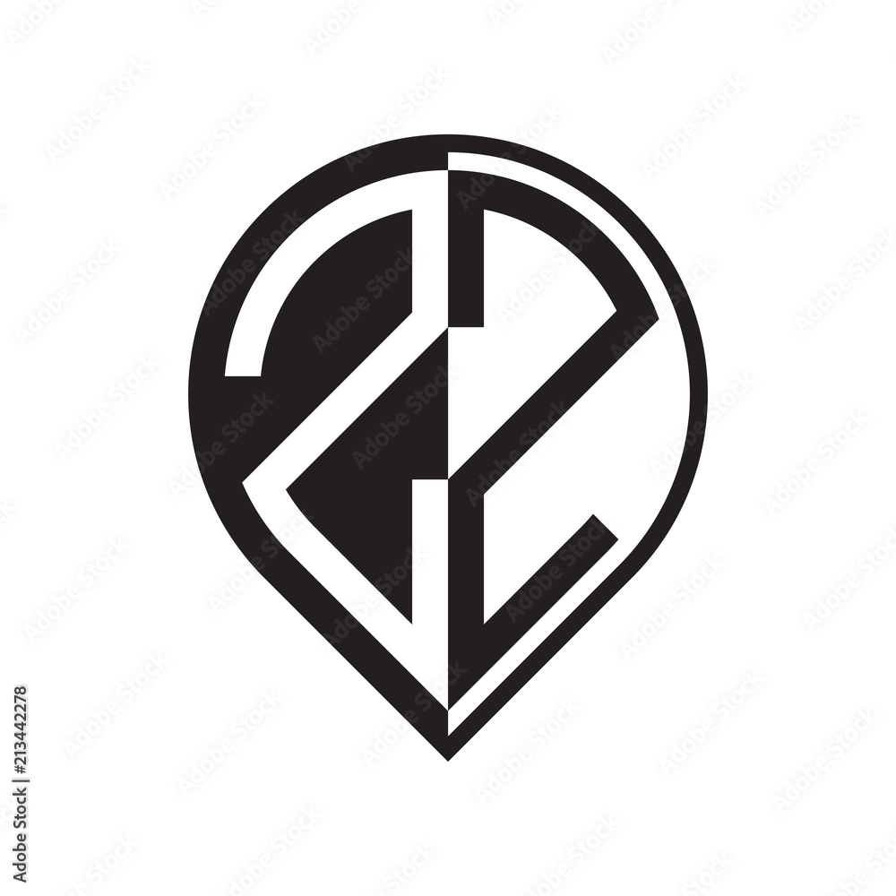 initial letter pin logo black initial letter pin logo black