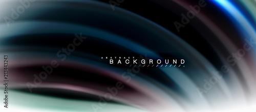 Fluid liquid mixing colors concept on light grey background, curve flow, trendy abstract layout template for business or technology presentation or web brochure cover, wallpaper