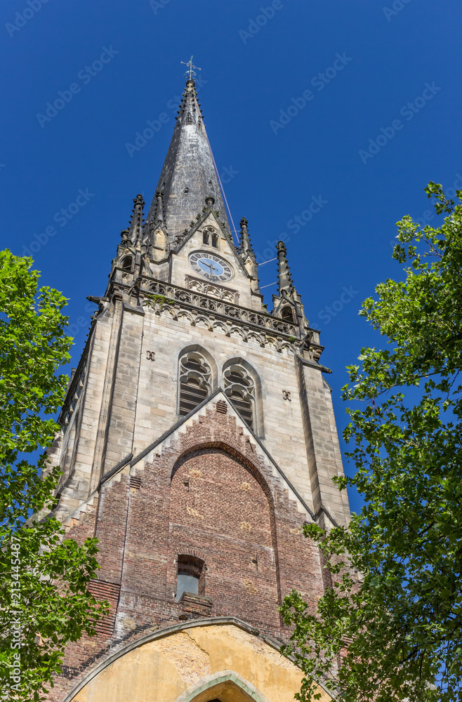 Tower of the Lutherkirche church in Kassel, Germany