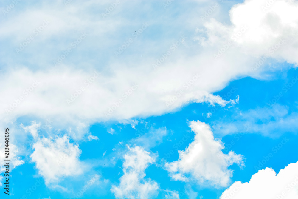 Obraz premium Close up view of cloud in blue sky. 