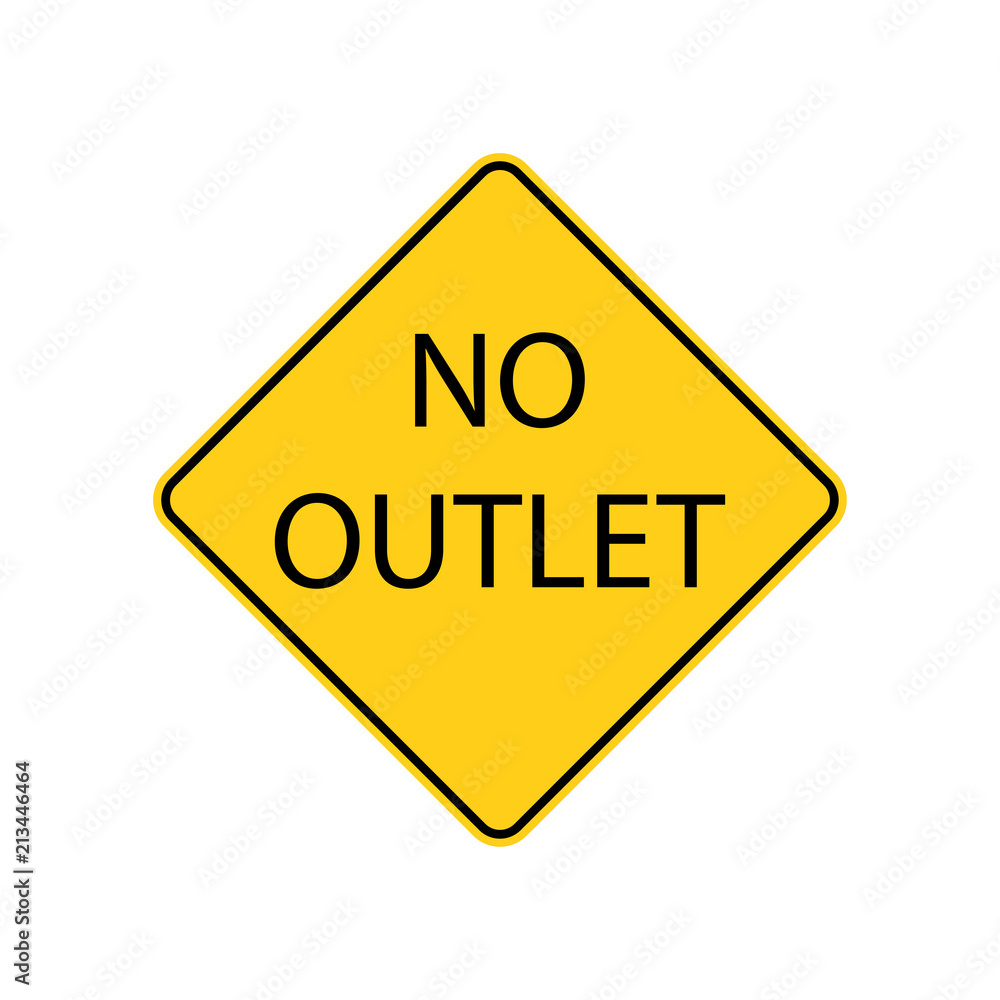 USA traffic road signs. this road has no other exit. vector illustration USA traffic road signs. this road has no other exit. vector illustration