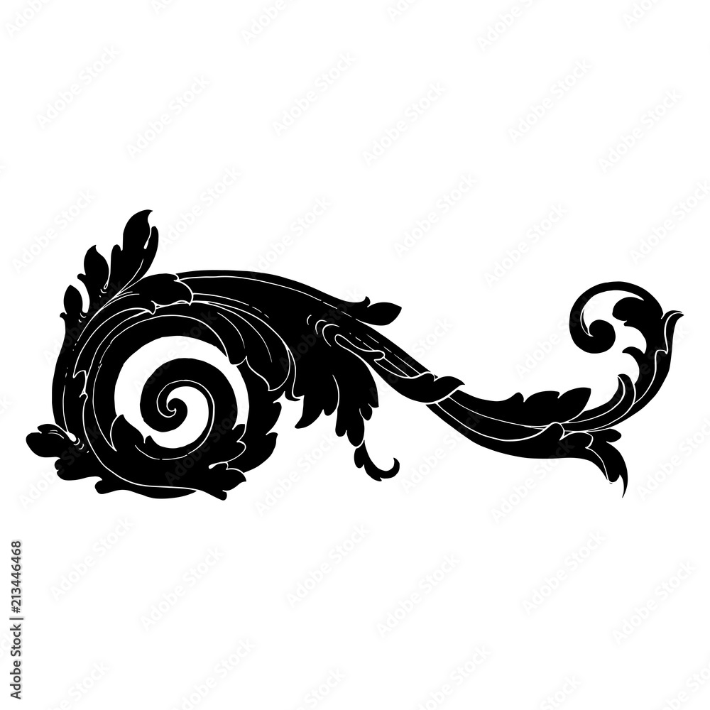 Obraz premium Retro baroque decorations element