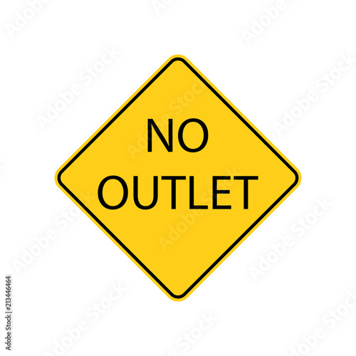 USA traffic road signs. this road has no other exit. vector illustration