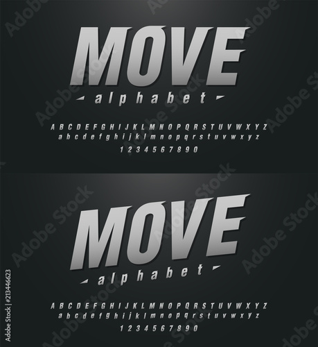 Sport Modern Alphabet And Number Fonts Technology Typography Italic Font Uppercase And Lowercase Vector Illustrator Stock Vector Adobe Stock