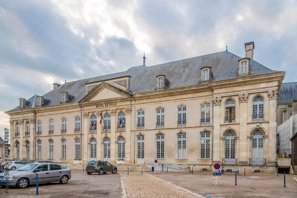View at the building of City hall in Toul - France