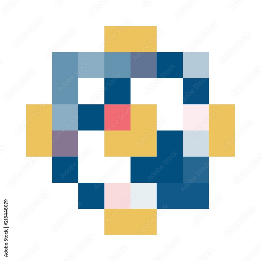 Colorful pixel pattern. Pastel  vector illustration EPS10.