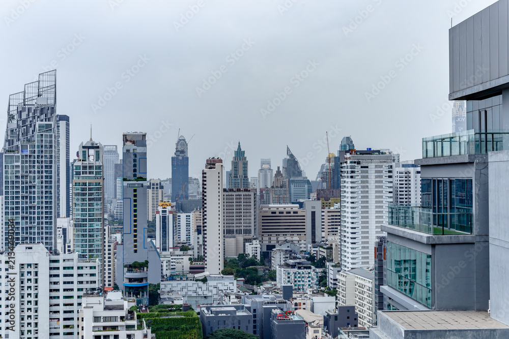 Fototapeta premium ビル,都会,バンコク,オフィス,マンション,コンド,建物,高層ビル,風景,ビジネス,都市,東京,