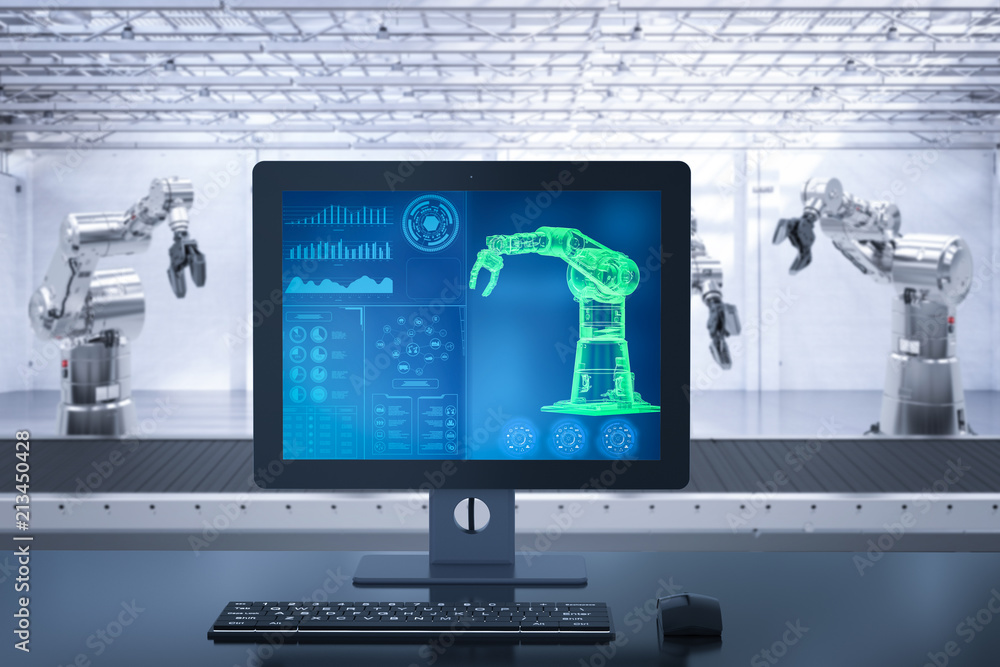 Fototapeta premium computer control ai