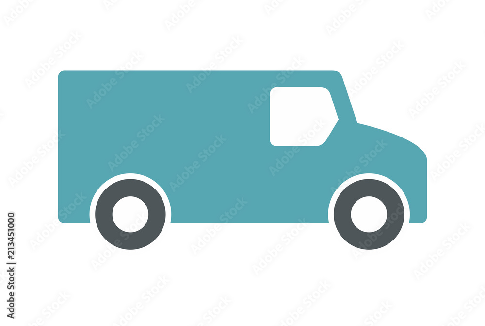 Truck icon, Flat style. isolated on white background Truck icon, Flat style. isolated on white background