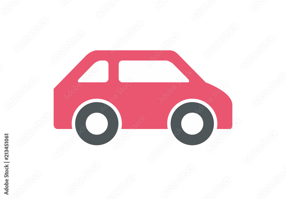 Car icon, Monochrome style. isolated on white background