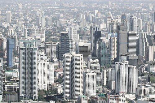 Cityscape of Bangkok modern city buildings