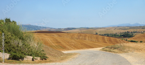 the road and the hills