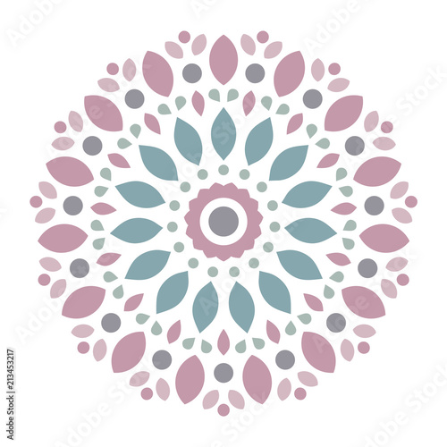 Mandala Logo. Geometric Decoration Ornament.