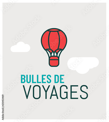 logo pour montgolfière, balades, baptêmes et randonnées