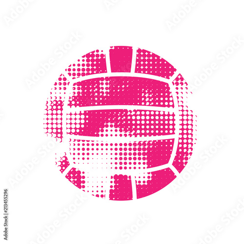 Pink halftone water polo ball