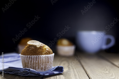 muffin cupcake on black