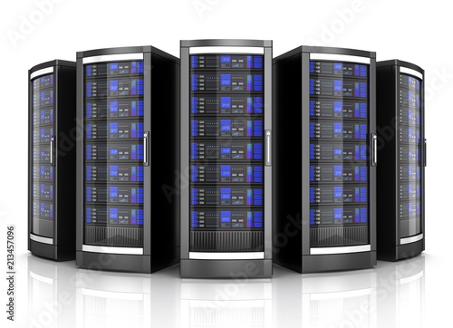 Quadro em tela network workstation servers 3d illustration