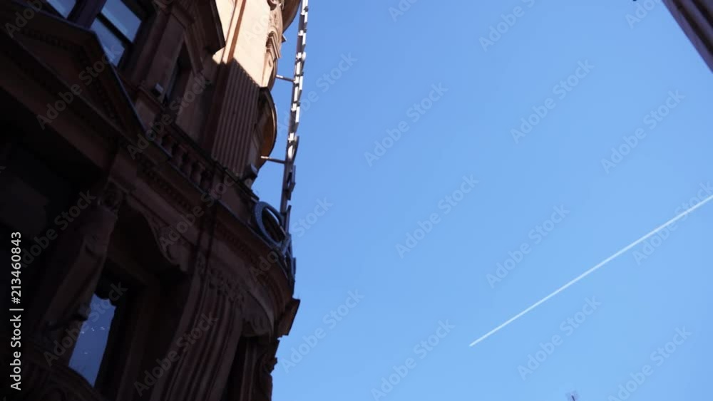 London plane passing over leicester square London plane passing over leicester square