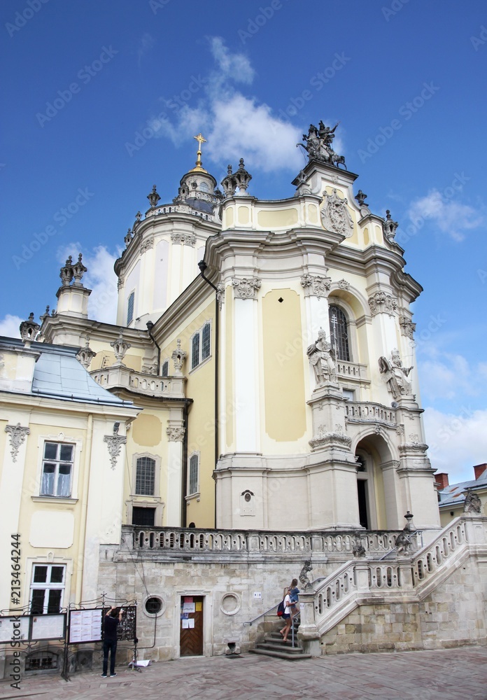 Fototapeta premium St. George's Cathedral, Lviv, Ukraine - baroque-rococo greek catholic church