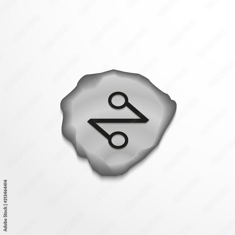Ancient rune on the stone. Vector illustration. Ancient rune on the stone. Vector illustration.