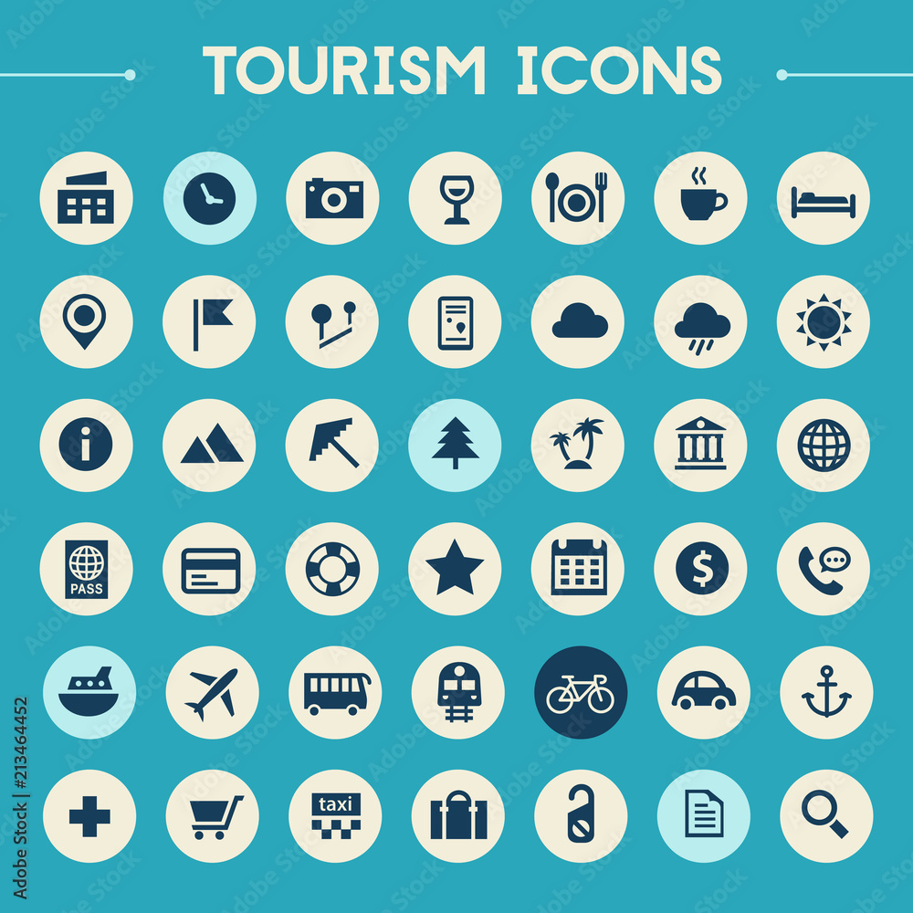 Big travel, tourism and weather icon set Big travel, tourism and weather icon set