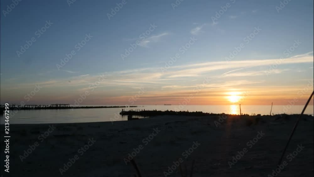 Time lapse of the sunset to the sea Time lapse of the sunset to the sea