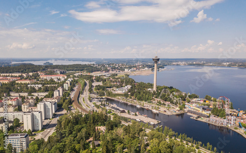 Aerial view of Tampere, one of the biggest cities in Finland © a_medvedkov