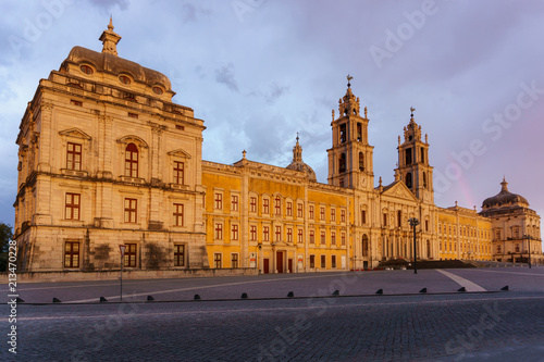 Mafra Portugal, 21 June 2018. National Palace of Mafra in Mafra village near Lisbon. Convent and Basilica of Portugal photo