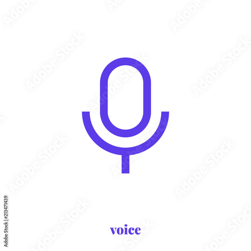 Voice icon vector. Modern, simple flat vector illustration for web site or mobile app