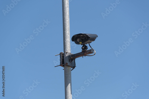 CCTV camera in a car park