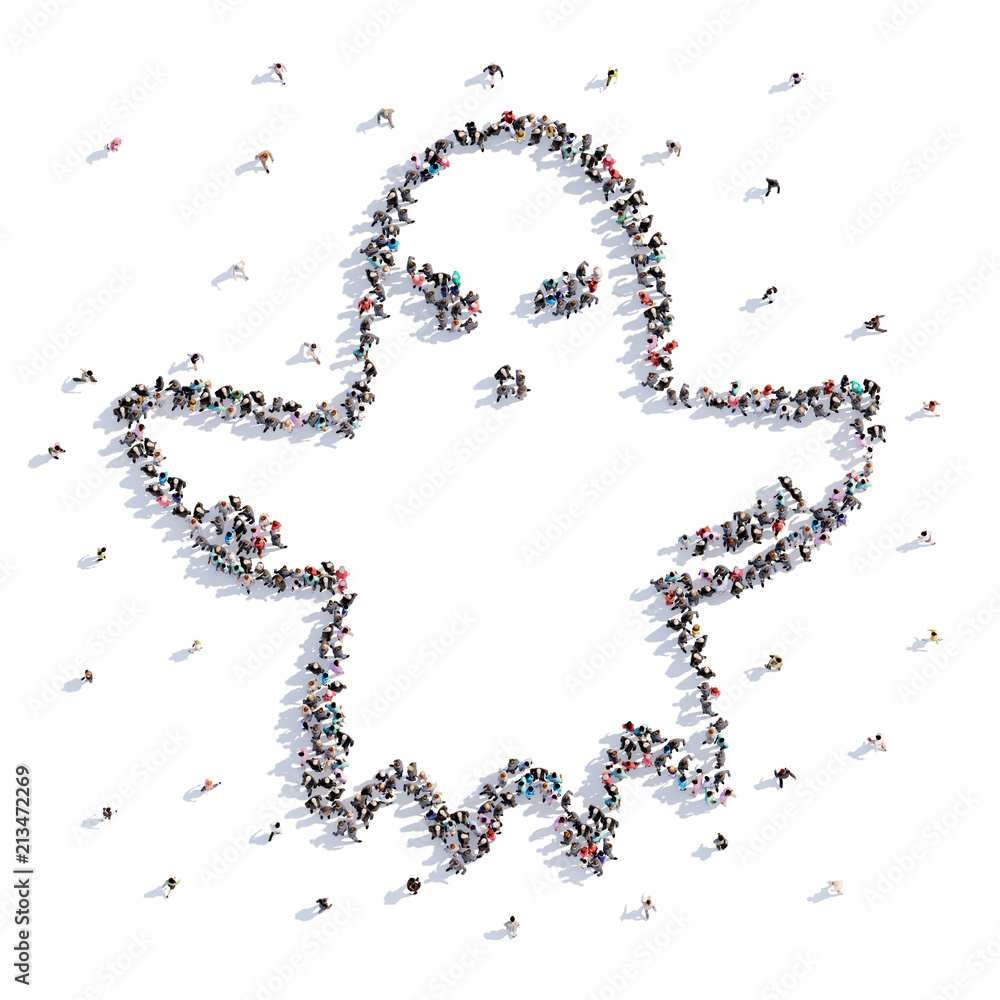 A lot of people form a ghost, a holiday halloween