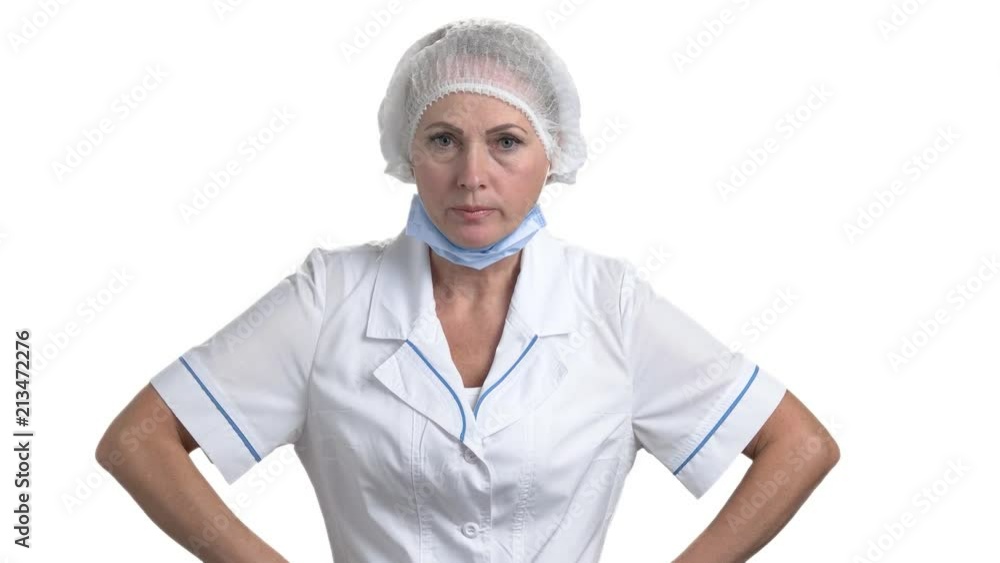 Portrait of angry female doctor. Blaming, accusing and punishing. White isolated background. Portrait of angry female doctor. Blaming, accusing and punishing. White isolated background.