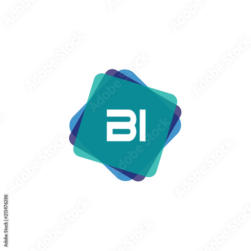 Initial Letter BI Logo Template Design