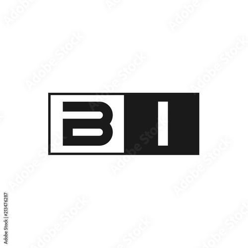 Initial Letter BI Logo Template Design