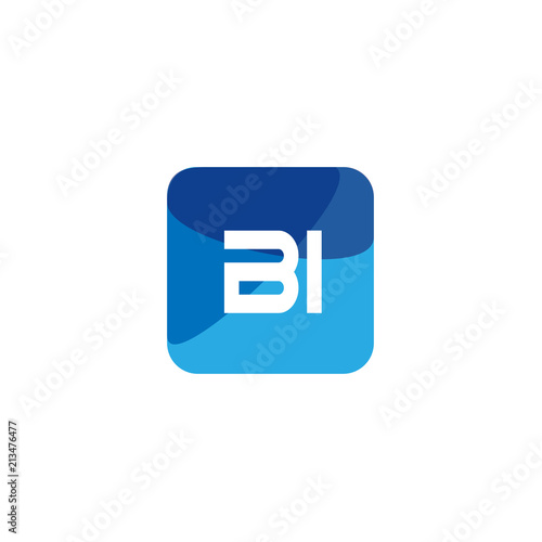 Initial Letter BI Logo Template Design