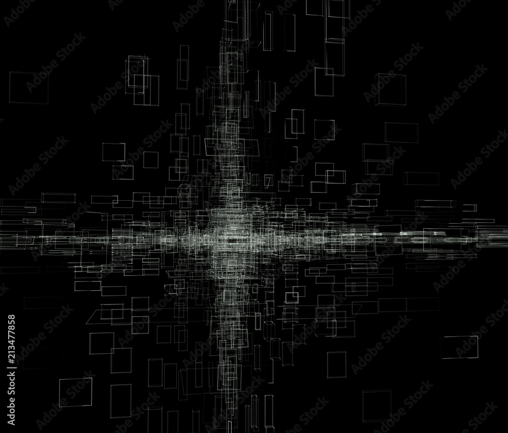 Fototapeta premium Szkielet streszczenie tło