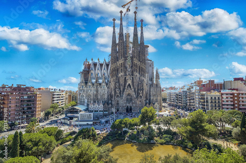 Plakat Bazylika Sagrada Familia w Barcelonie