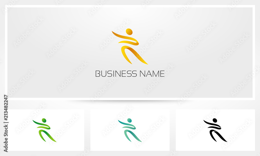 Obraz premium Taichi Exercise Human Logo