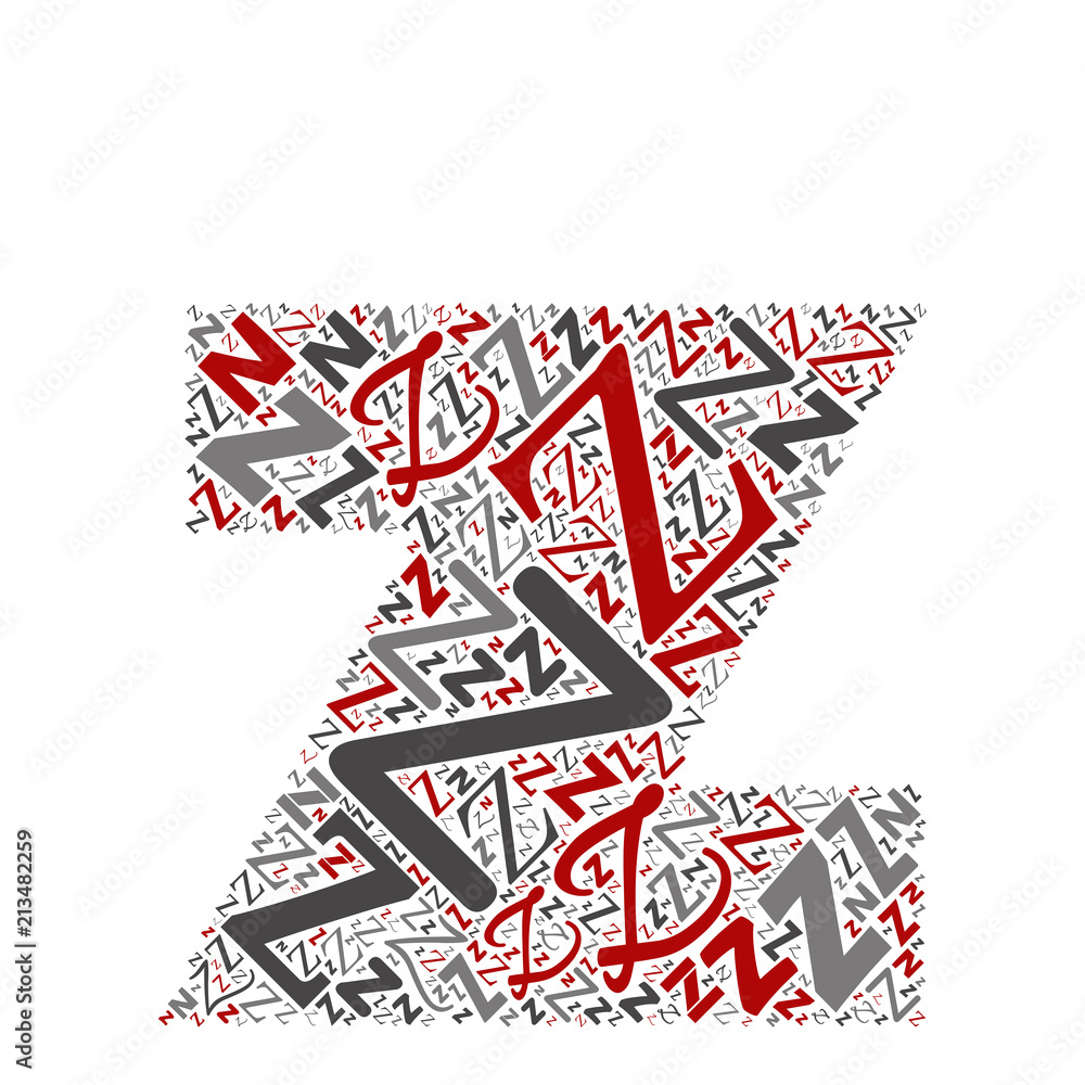 Obraz premium Vector conceptual red, gray and black playful funny education font made of letter collection or group on character shapes isolated on white background. A modern art alphabet learning element design