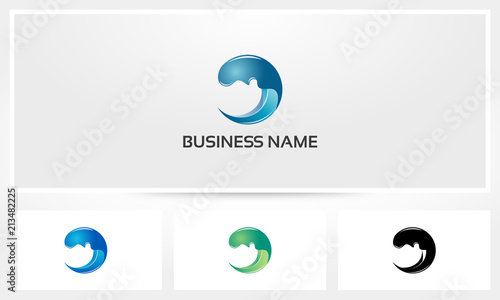 Wave Tsunami Splash Water Logo